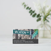 Zomer Vakantie Strand Straat Tekens Visitekaartje (Staand voorkant)