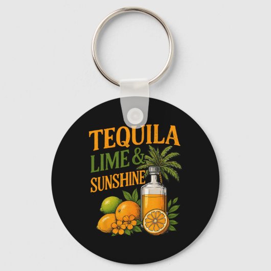 Zomer Vakantie Strand Tequila Sleutelhanger (Voorkant)