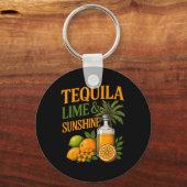 Zomer Vakantie Strand Tequila Sleutelhanger (Voorkant)