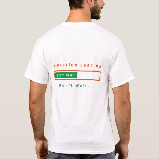 Zomer Vakantie T-shirt met tekst (Achterkant)