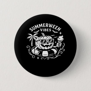 Zomer Vakantie Zomer Vibes Pompoen Zwembad Floa Ronde Button 5,7 Cm