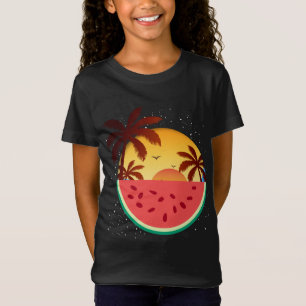 Zomer Vakantie Zonsondergang Exotische Fruit Palm  T-shirt