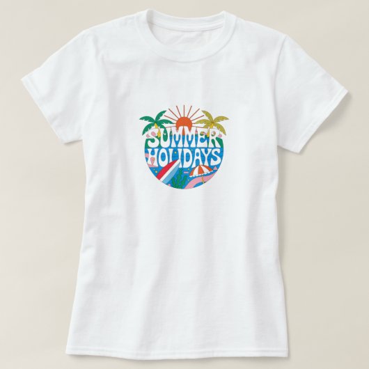 Zomer Vakanties T-shirt (Design voorkant)