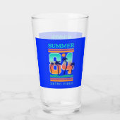 Zomer van 1984 Retro Vibe Beach Thema Glas (Achterkant)