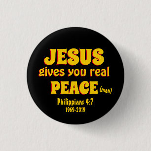 Zomer van 69 50e Jubileum JESUS REAL PEACE Ronde Button 3,2 Cm