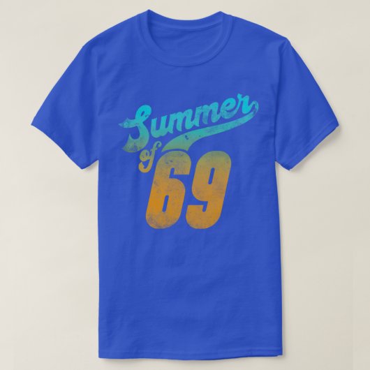 Zomer van 69 achterleunige kleur t-shirt (Design voorkant)