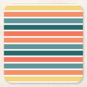 Zomer van '77 Stripes Kartonnen Onderzetters (Voorkant)