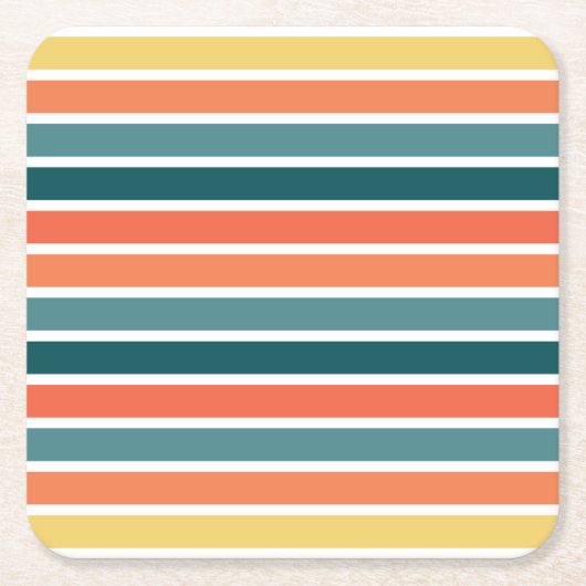 Zomer van '77 Stripes Kartonnen Onderzetters (Voorkant)