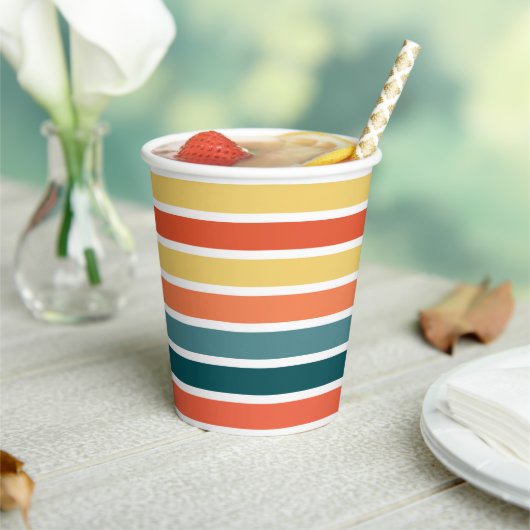Zomer van '77 Stripes Papieren Bekers (Insitu)