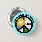 Zomer van de liefde 69 ronde button 5,7 cm (Voorkant /achterkant)
