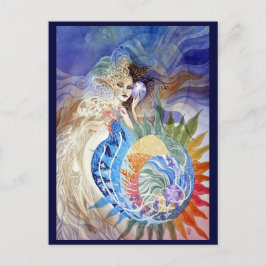 Zomer van de liefde briefkaart