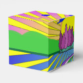 Zomer van de Liefde Colorful Psychedelic 60s 70s Bedankdoosjes (Achterkant)