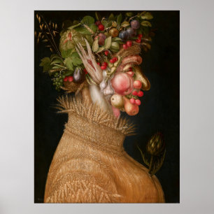 zomer van Giuseppe Arcimboldo (1563) Poster