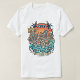 Zomer van het ondood skelet strand T-shirt | Grapp