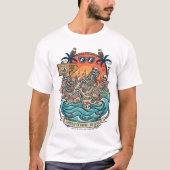 Zomer van het ondood skelet strand T-shirt | Grapp (Voorkant)
