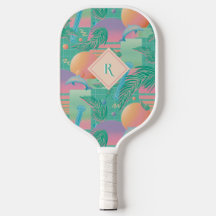 Zomer Vaporwave Zonsondergang en Palmbomen