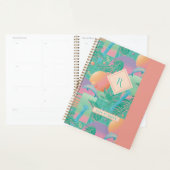 Zomer Vaporwave Zonsondergang en Palmbomen Planner (Display)