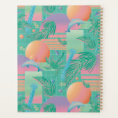 Zomer Vaporwave Zonsondergang en Palmbomen Planner (Achterkant)