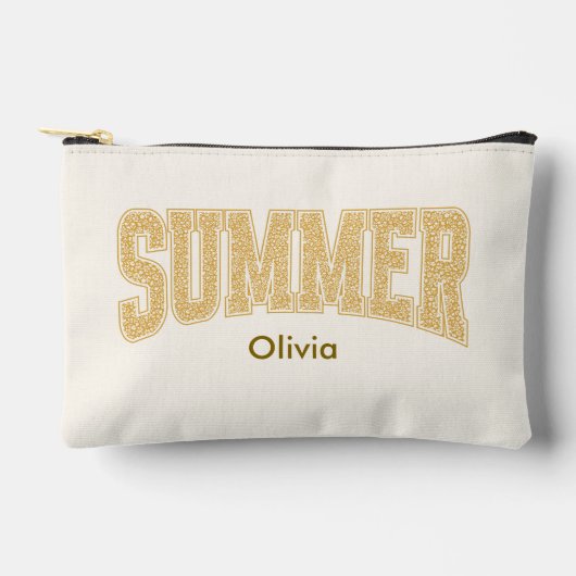 Zomer Varsity Sunset Ditzy Bloemen Make-up Etui (Voorkant)