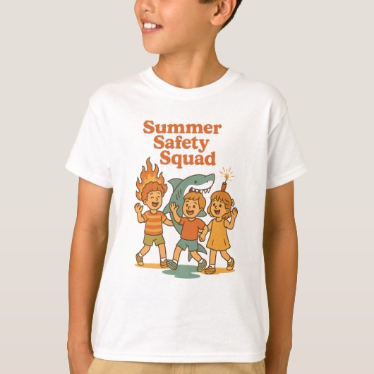 Zomer Veiligheidsploeg Grappig T-shirt (Voorkant)