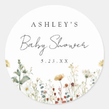 Zomer veld met wilde bloemen baby shower