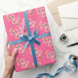 Zomer Verjaardag Floral gepersonaliseerd Cadeaupapier