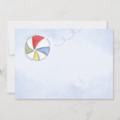 Zomer Verjaardag Pool Party Beach Balls Kaart (Achterkant)