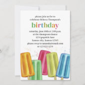 Zomer Verjaardag Schattigee Popsicles Custom Kaart (Voorkant)