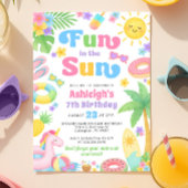 Zomer Verjaardag Uitnodiging - Plezier in de zon