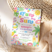 Zomer Verjaardag Uitnodiging - Plezier in de zon