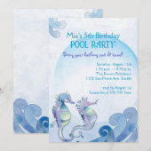 Zomer Verjaardag Zwembad Party Kaart (Voorkant / Achterkant)