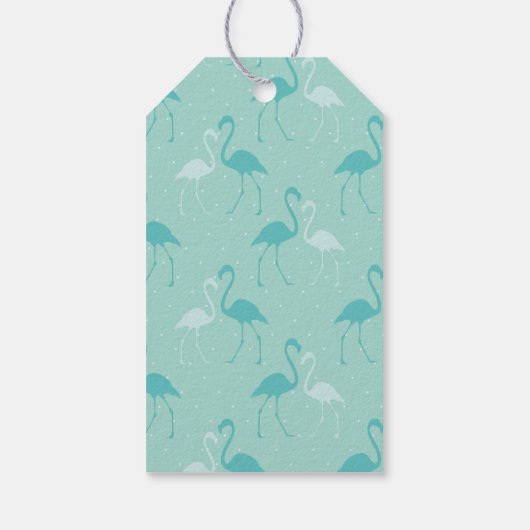 Zomer Verjaardagsfeest Roze Turquoise Dank u Cadeaulabel (Achterkant)