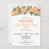 Zomer Verjaardagsfeest, Sinaasappel Citrus 60e Ver Kaart (Voorkant)