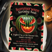 Zomer Verjaardagsfeestje Spooky Zomer Watermeloen Kaart