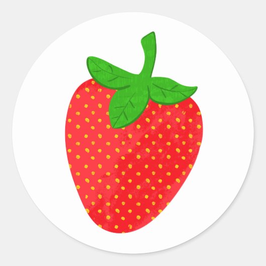 Zomer verse aardbeien sticker (Voorkant)