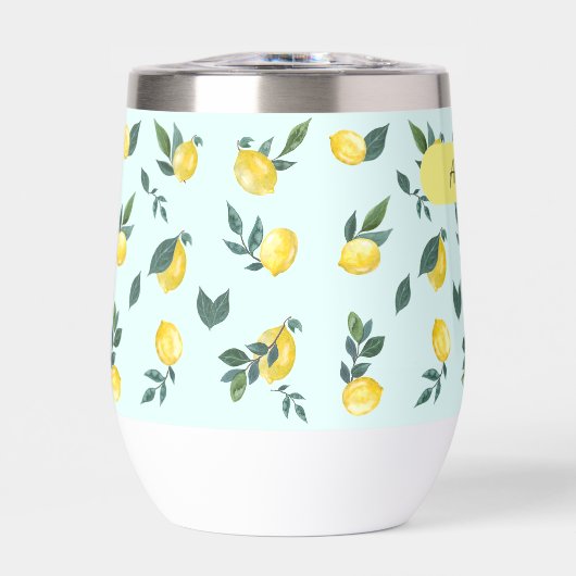 Zomer Verse Aquarel Citroenen Aangepaste naam (Voorkant)