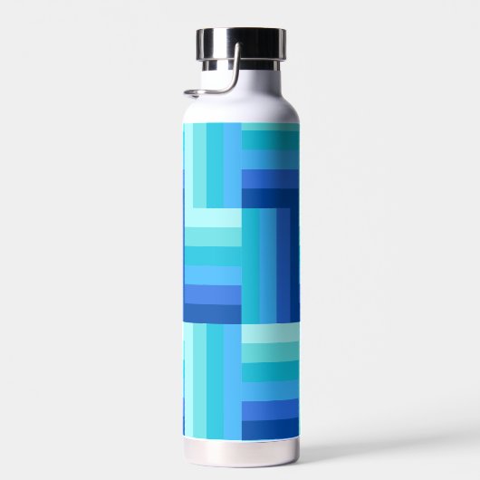 Zomer Verse Blauwe Groene Zig Zag Waterfles (Rechts)