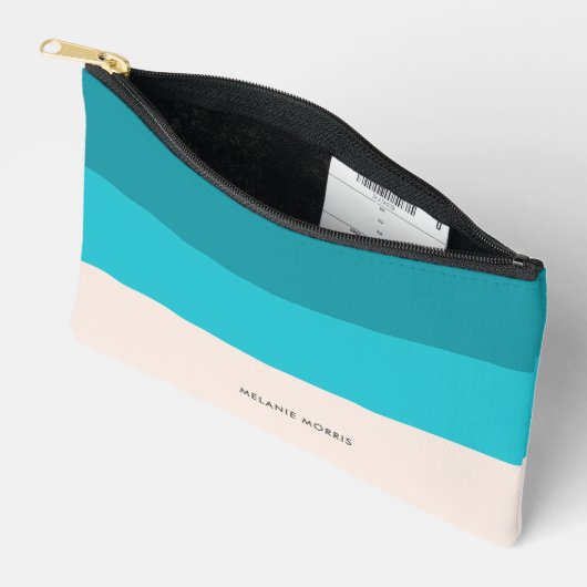 Zomer Verse Blauwe Strand Vibe Stripes Etui (Open)