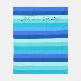 Zomer Verse oceaan tinten gestreept Fleece Deken