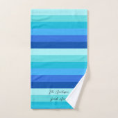 Zomer Verse Ocean Blues Gestreept Bad Handdoek (Handdoek)