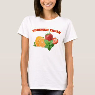 Zomer Verse Strawberry Orange en Mint T-Shirt De