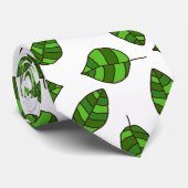 Zomer verstelbaar groen lederen strak patroon stropdas (Opgerold)