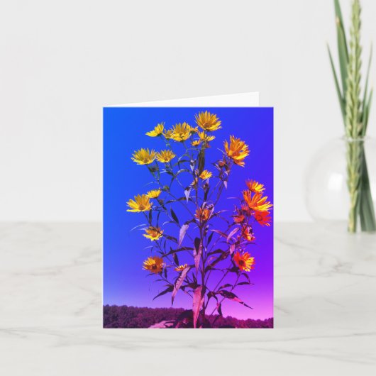 Zomer Vibe Bloemen Bedankkaart (Voorkant)