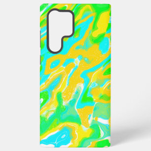 Zomer Vibe Marmer Textuur Vloeibare Verf Mix Samsung Galaxy Hoesje