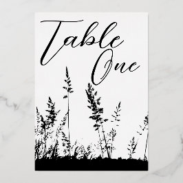 Zomer Vibe Zwart/Goud Folie Tafel Eén Uitnodiging