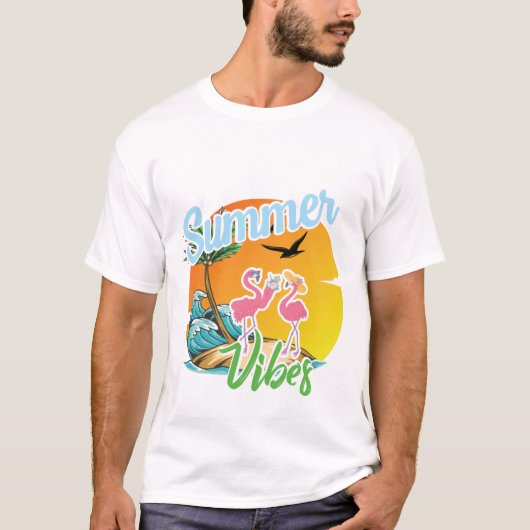 Zomer vibes alleen T-shirt (Voorkant)