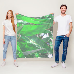 Zomer Vibes Banana Boom laat Bleek groen deegsel o Fleece Deken