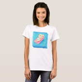 Zomer Vibes Beach Cube Pomchi in Bikini T-shirt (Voorkant volledig)