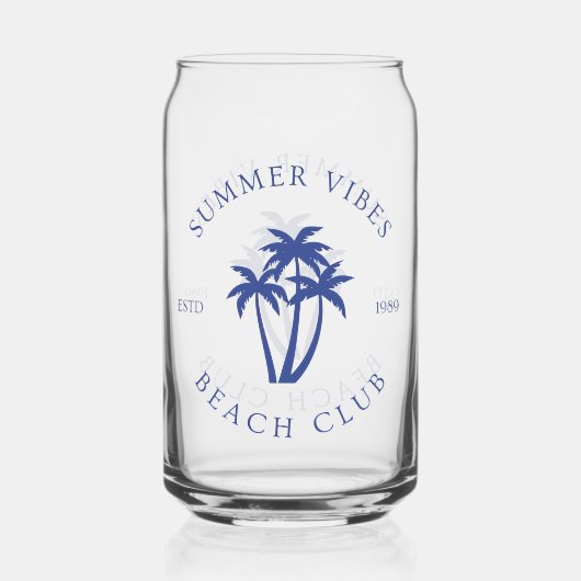 Zomer Vibes Blikvorm Glas (Voorkant)