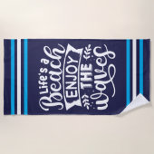 Zomer Vibes Boho Retro Zomer Geniet van de golven Strandlaken (Voorkant)